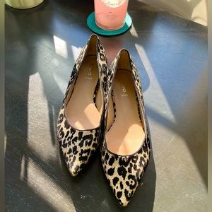 Sparkly Black and Gold Cheetah Print Flats